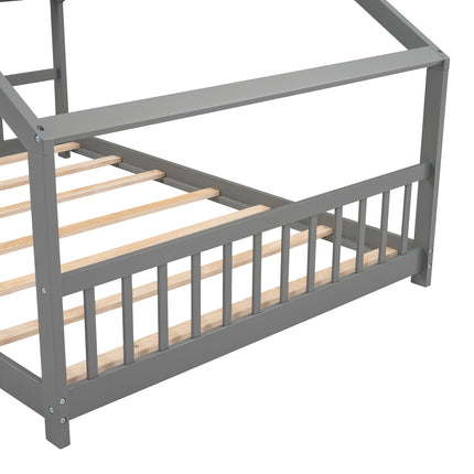 AS35- Full Size House Bed Wood Bed - Likeshoppe 