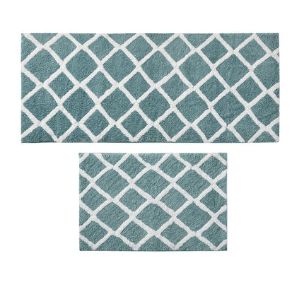 AR1- Reversible High Pile Tufted Microfiber Bath Rug - Likeshoppe 