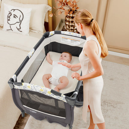 AP2- 4 in 1 Portable Pack and Play Baby Nursery Center with Bassinet - Likeshoppe 