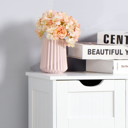 AM2- White Bathroom Storage Cabinet, Floor Cabinet with Adjustable Shelf and Drawers - Likeshoppe 