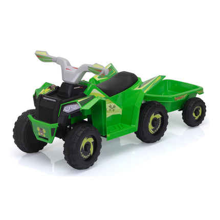 BH11- Children's Beach Car - with Trailer - Green - Likeshoppe 