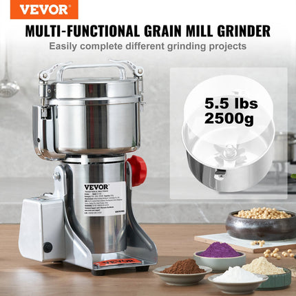 BS7- 2500g Commercial Spice Grinder Electric Grain Mill Grinder High Speed - Likeshoppe 