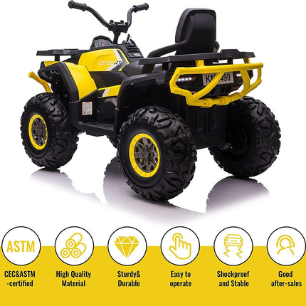 BH28-12V Kids Electric 4-Wheeler ATV Quad Ride On Car with LED Light, Music, Horn, USB/TF/MP3 - Likeshoppe 