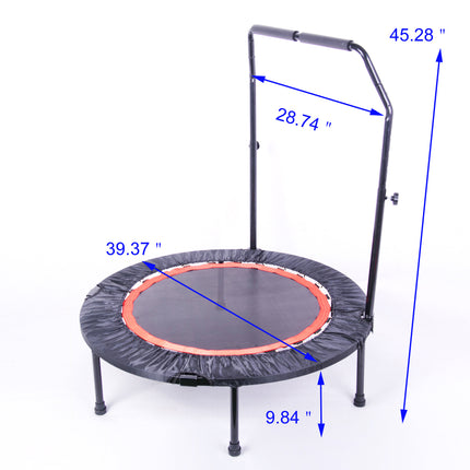 BA31- 40 Inch Mini Exercise Trampoline for Adults or Kids Indoor Fitness Rebounder Trampoline with Safety Pad Max. Load 300LBS - Likeshoppe 