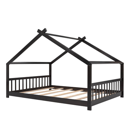 AS35- Full Size House Bed Wood Bed - Likeshoppe 