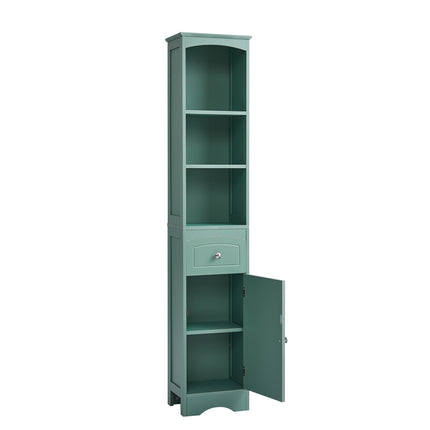 AN3- Tall Bathroom Cabinet;  Freestanding Storage Cabinet with Drawer;  MDF Board;  Adjustable Shelf - Likeshoppe 