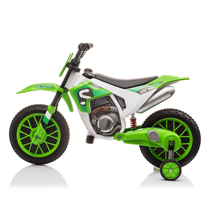 BH12- 12V Kids Ride on Toy Motorcycle, Electric Motor Toy Bike with Training Wheels for Kids 3-6, Green - Likeshoppe 