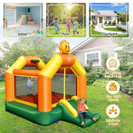 BC19- Kids Inflatable Bounce Jumping Castle House with Slide without Blower - Likeshoppe 