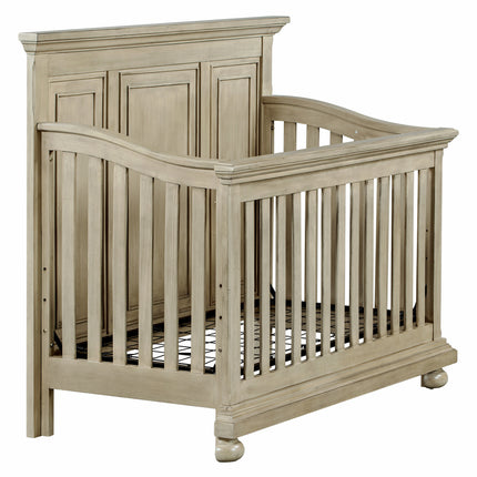 A015- Traditional Farmhouse Style 4-in-1 Full Size Convertible Crib - Converts to Toddler Bed, Daybed and Full-Size Bed, Stone Gray - Likeshoppe 