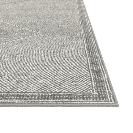 AQ18- Benzara Gray Viscose Area Rug 5x8 - Likeshoppe 