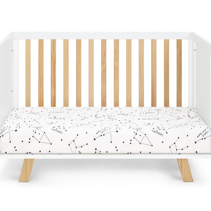 AO9-Livia 3-in-1 Convertible Island Crib White/Natural - Likeshoppe 