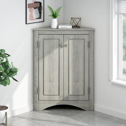 AM4- Triangle Bathroom Storage Cabinet with Adjustable Shelves;  Freestanding Floor Cabinet for Home Kitchen