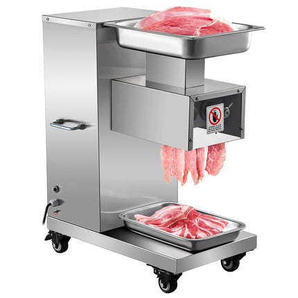 BS2-  110V Commercial Meat Cutter Machine 1100LB/H Electric Meat Cutting Machine 750W Commercial Meat Slicer 3mm Blade Restaurant Food Slicer Stainless Steel For Kitchen Restaurant Supermarket - Likeshoppe 