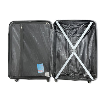 CA1- 3 Piece Luggage Sets ABS Lightweight Suitcase with Two Hooks;  Spinner Wheels;  TSA Lock;  (20/24/28)