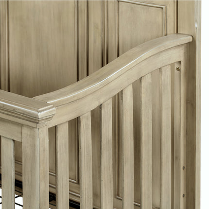 A015- Traditional Farmhouse Style 4-in-1 Full Size Convertible Crib - Converts to Toddler Bed, Daybed and Full-Size Bed, Stone Gray - Likeshoppe 