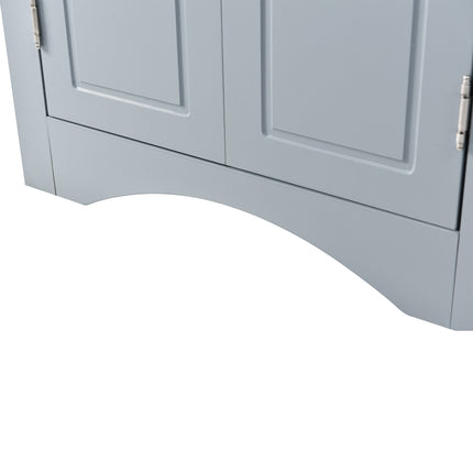 AM4- Triangle Bathroom Storage Cabinet with Adjustable Shelves;  Freestanding Floor Cabinet for Home Kitchen