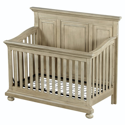 A015- Traditional Farmhouse Style 4-in-1 Full Size Convertible Crib - Converts to Toddler Bed, Daybed and Full-Size Bed, Stone Gray - Likeshoppe 