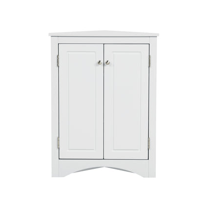 AM4- Triangle Bathroom Storage Cabinet with Adjustable Shelves;  Freestanding Floor Cabinet for Home Kitchen