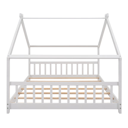 AS35- Full Size House Bed Wood Bed - Likeshoppe 