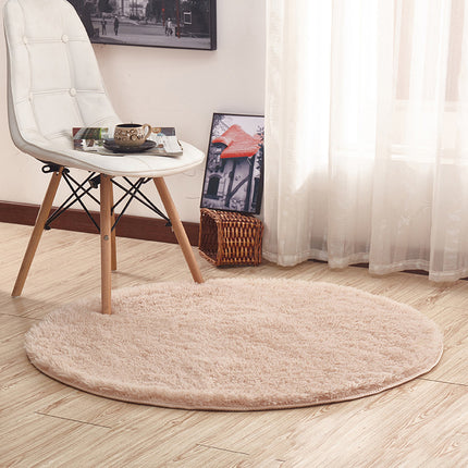 AR7- Round Rug for Bedroom, Fluffy Round Circle Rug for Kids Room