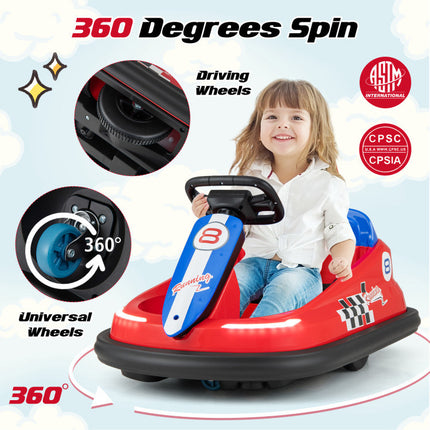 BH22-6V kids Ride-on Bumper Car with 360° Spinning and Dual Motors - Likeshoppe 