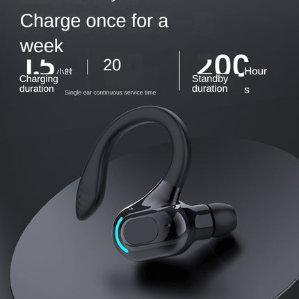 CD5- Bluetooth Earpiece, HiFi Stereo Sound Wireless Handsfree Headset with Charging Cable, Noise Reduction IPX4 Waterproof Earphones for Smartphones Laptop Trucker Driver - Likeshoppe 