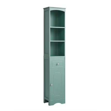 AN3- Tall Bathroom Cabinet;  Freestanding Storage Cabinet with Drawer;  MDF Board;  Adjustable Shelf - Likeshoppe 