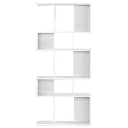 AT24- 5 Cubes Ladder Shelf Corner Bookshelf Display Rack Bookcase - Likeshoppe 