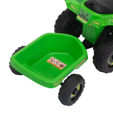 BH11- Children's Beach Car - with Trailer - Green - Likeshoppe 