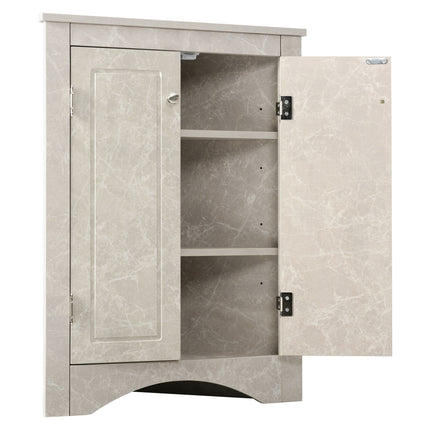 AM4- Triangle Bathroom Storage Cabinet with Adjustable Shelves;  Freestanding Floor Cabinet for Home Kitchen