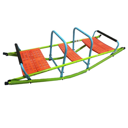 BD4- XSS008 high quality kids seesaw plastic seat playground equipment cute baby plastic rocker outdoor children blue and green steel tube for kids age 3+ - Likeshoppe 