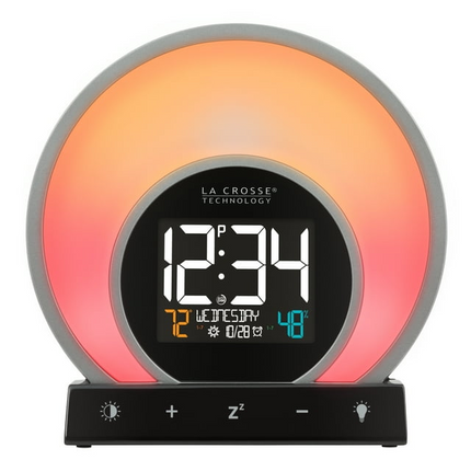 CH19- La Crosse Technology Soluna Black Digital Light Wake Up Alarm Clock with USB, C79141 - Likeshoppe 