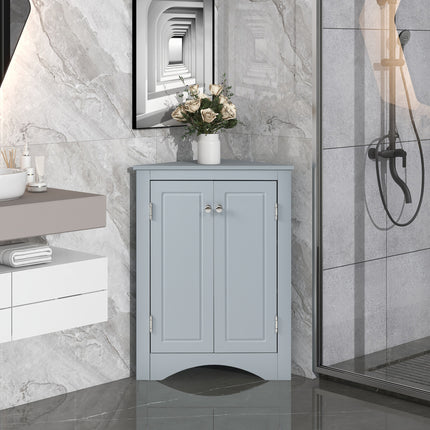 AM4- Triangle Bathroom Storage Cabinet with Adjustable Shelves;  Freestanding Floor Cabinet for Home Kitchen