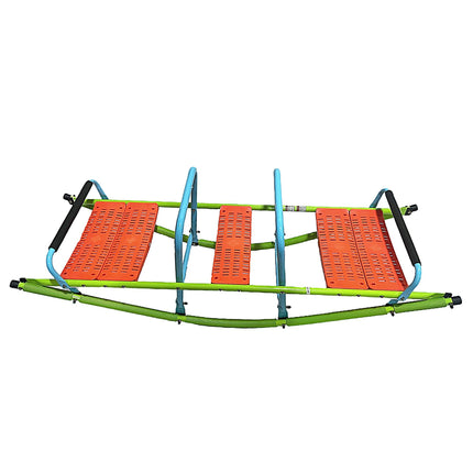 BD4- XSS008 high quality kids seesaw plastic seat playground equipment cute baby plastic rocker outdoor children blue and green steel tube for kids age 3+ - Likeshoppe 