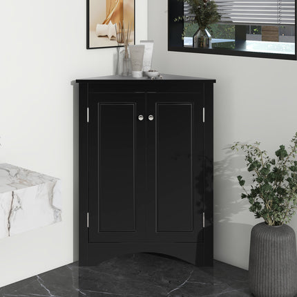 AM4- Triangle Bathroom Storage Cabinet with Adjustable Shelves;  Freestanding Floor Cabinet for Home Kitchen