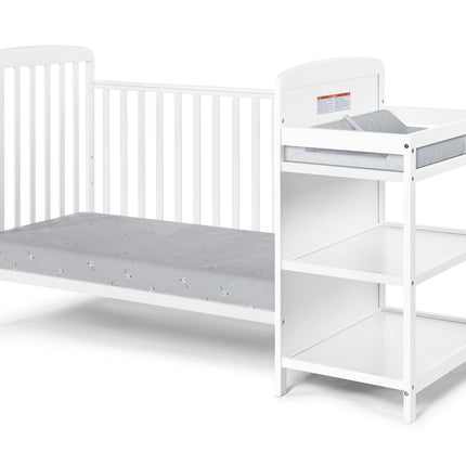 AO22- Ramsey 3-in-1 Convertible Crib and Changer Combo White - Likeshoppe 