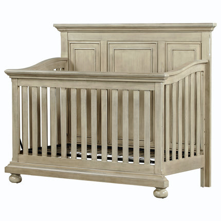 A015- Traditional Farmhouse Style 4-in-1 Full Size Convertible Crib - Converts to Toddler Bed, Daybed and Full-Size Bed, Stone Gray - Likeshoppe 