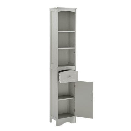 AN3- Tall Bathroom Cabinet;  Freestanding Storage Cabinet with Drawer;  MDF Board;  Adjustable Shelf - Likeshoppe 