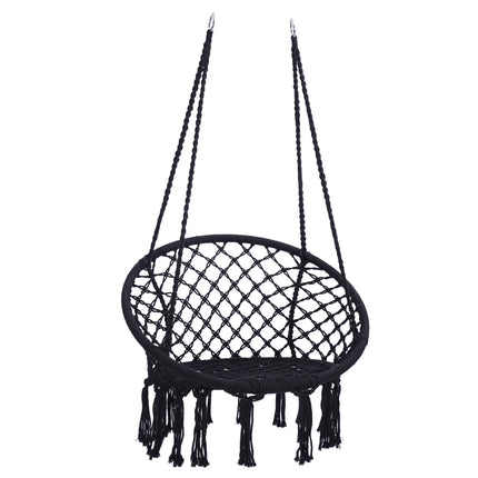 AZ2- Hammock Chair Macrame Swing Max 330 Lbs Hanging Cotton Rope Hammock Swing Chair for Indoor and Outdoor - Likeshoppe 