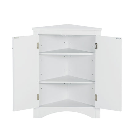 AM4- Triangle Bathroom Storage Cabinet with Adjustable Shelves;  Freestanding Floor Cabinet for Home Kitchen