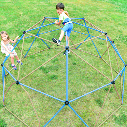 BB15- Kids Climbing Dome Tower - 12 ft Jungle Gym Geometric Playground Dome Climber Monkey Bars Play Center, Rust & UV Resistant Steel Supporting 1000 LBS - Likeshoppe 