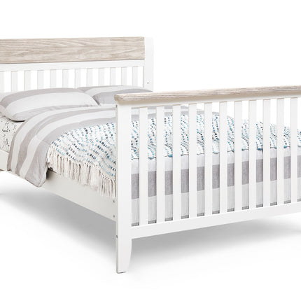 A012- Hayes 4-in-1 Convertible Crib White/Natural - Likeshoppe 