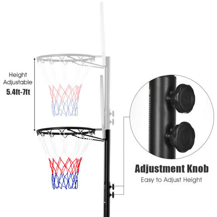 BG12-Adjustable Basketball Hoop System Stand with Wheels - Likeshoppe 