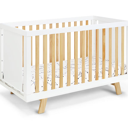 AO9-Livia 3-in-1 Convertible Island Crib White/Natural - Likeshoppe 