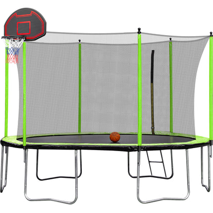 BA44- 12ft green trampoline 2023 - Likeshoppe 