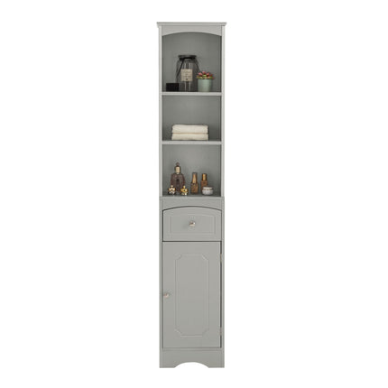 AN3- Tall Bathroom Cabinet;  Freestanding Storage Cabinet with Drawer;  MDF Board;  Adjustable Shelf - Likeshoppe 