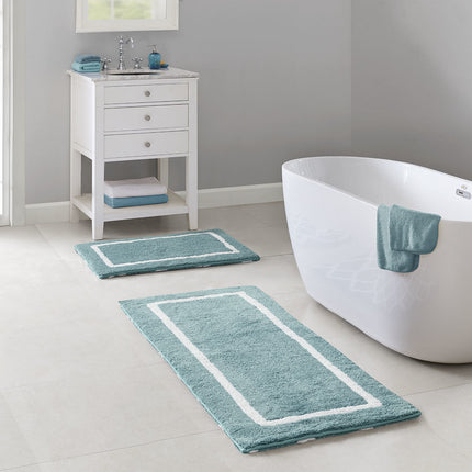 AR1- Reversible High Pile Tufted Microfiber Bath Rug - Likeshoppe 