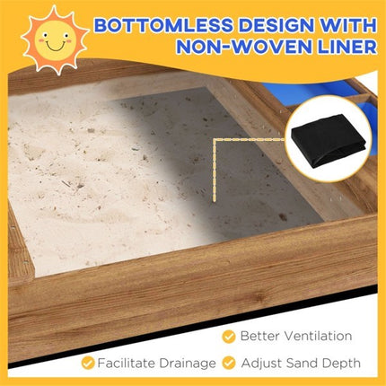 BF2- Wooden Sandbox, for 3-7 Years Old Kids - Likeshoppe 