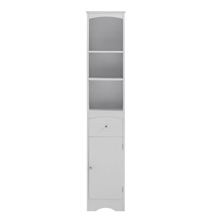 AN3- Tall Bathroom Cabinet;  Freestanding Storage Cabinet with Drawer;  MDF Board;  Adjustable Shelf - Likeshoppe 