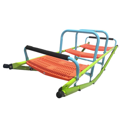 BD4- XSS008 high quality kids seesaw plastic seat playground equipment cute baby plastic rocker outdoor children blue and green steel tube for kids age 3+ - Likeshoppe 